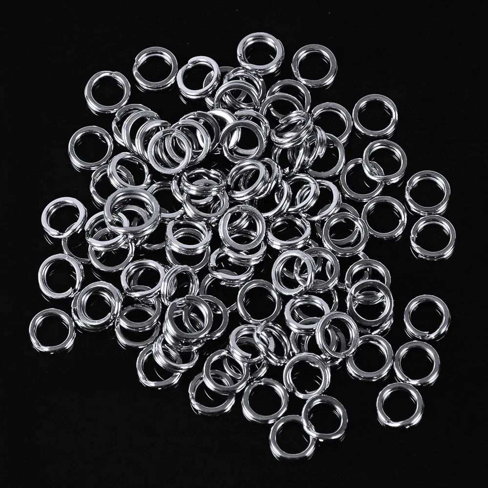 PROBEROS 30pcs Stainless Steel Fishing Split Rings Set