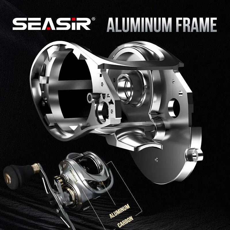 Seasir Megacuda Saltwater Baitcasting Reel 15KG Drag 6.5:1 11+1 BB