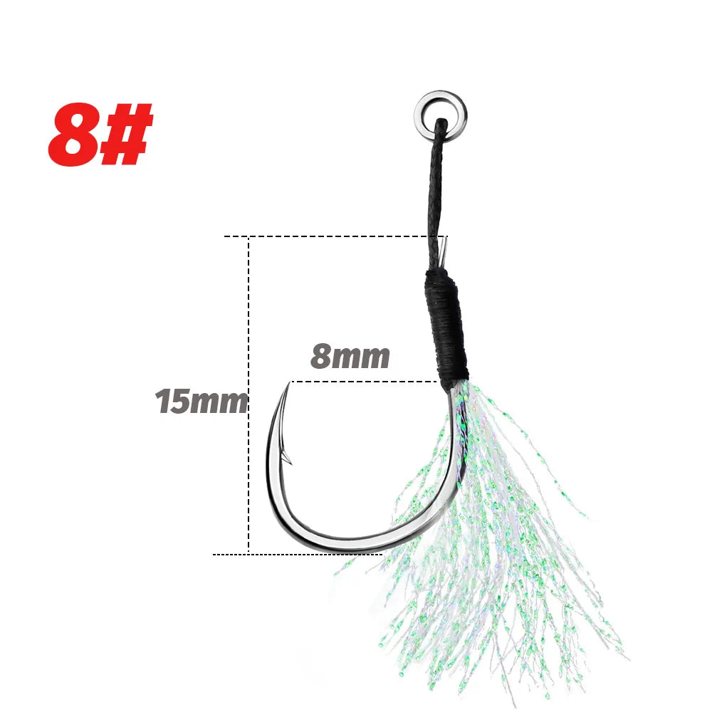 GOBAIT BULK Sharp Assist Hook with stainless steel ring