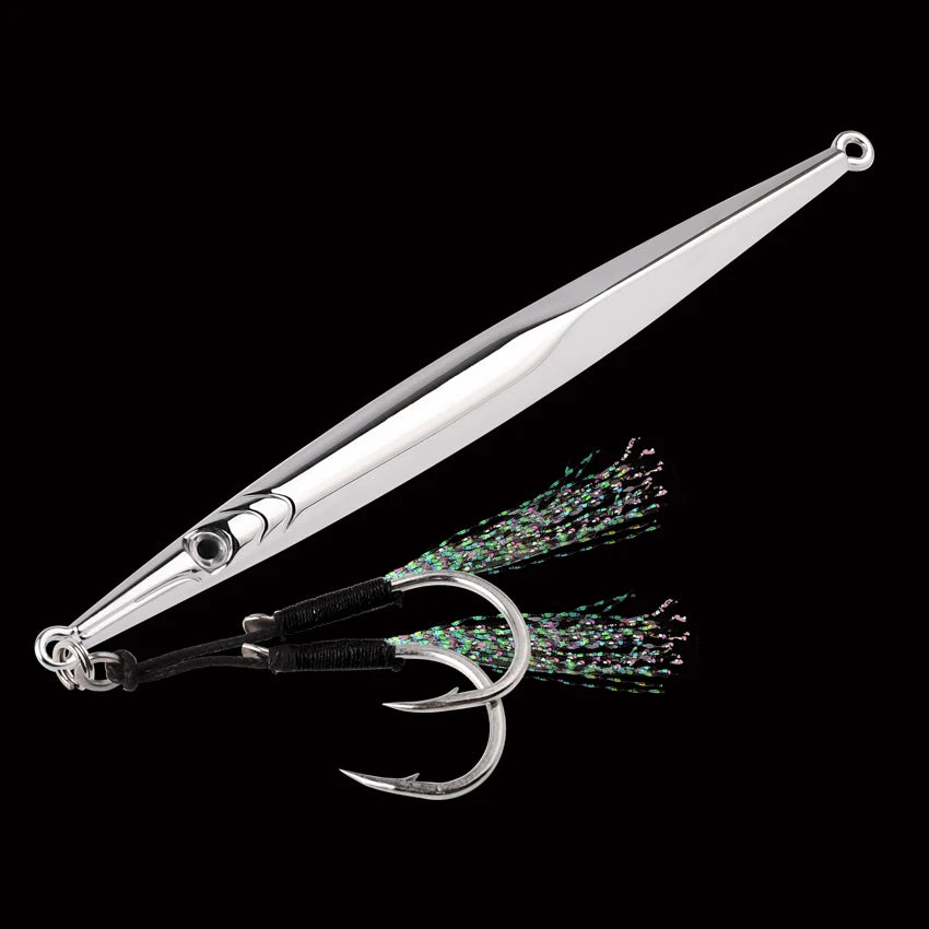 Long Slim Metal Jigs (5-Pack) | 60g / 80g | Electroplated Saltwater Jigs