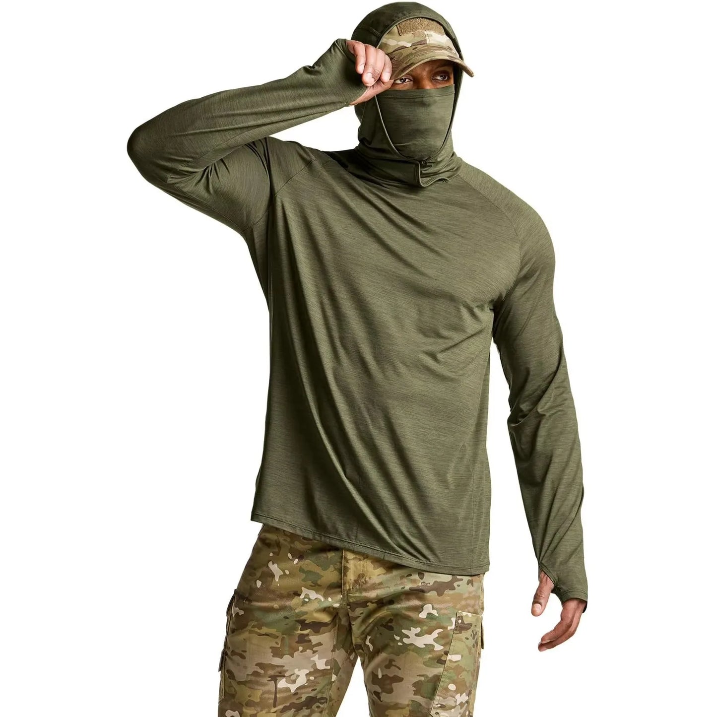 UPF 50+ Sun Protection Fishing Hoodie | Long Sleeve | Quick-Dry | Lightweight Outdoor Performance Shirt