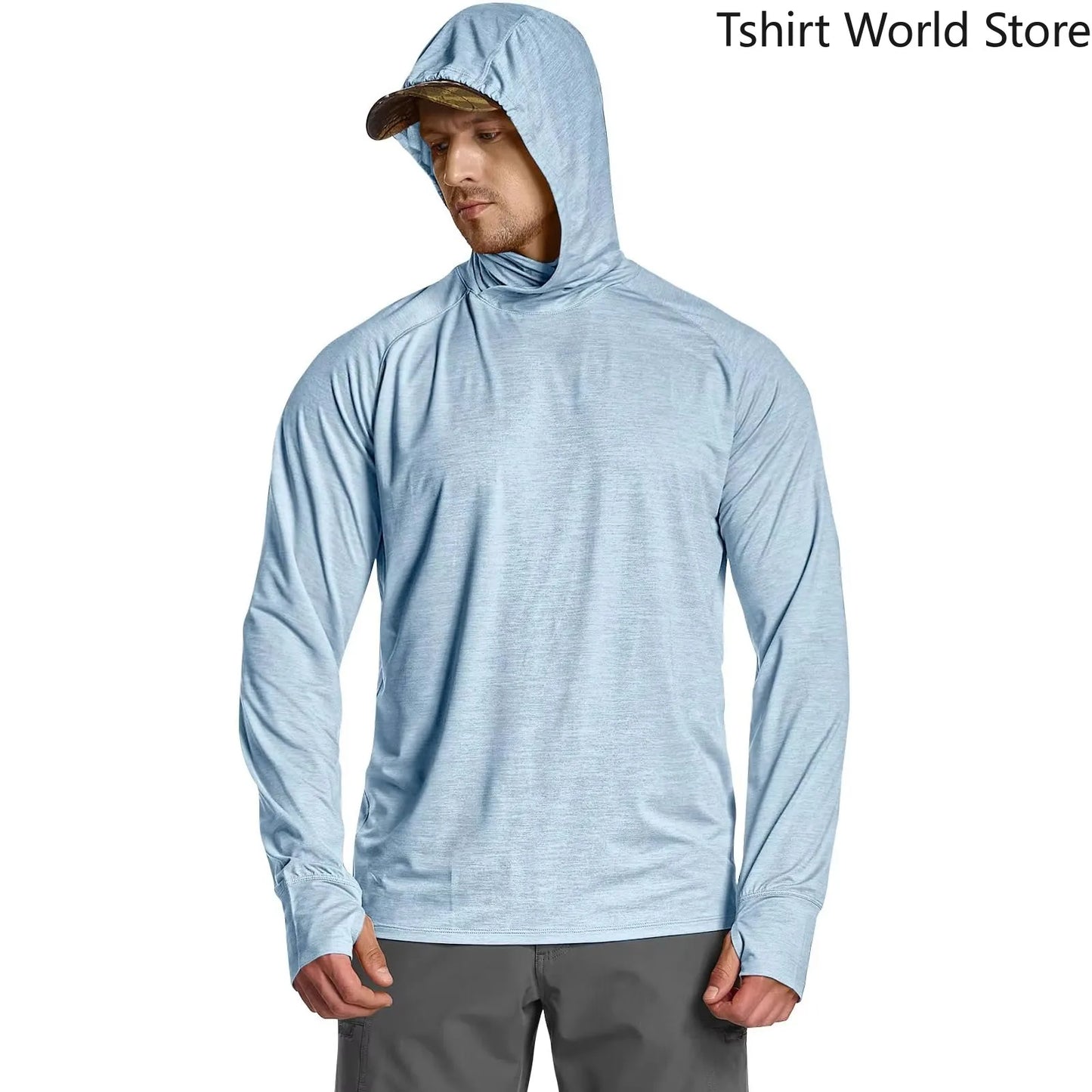 UPF 50+ Sun Protection Fishing Hoodie | Long Sleeve | Quick-Dry | Lightweight Outdoor Performance Shirt