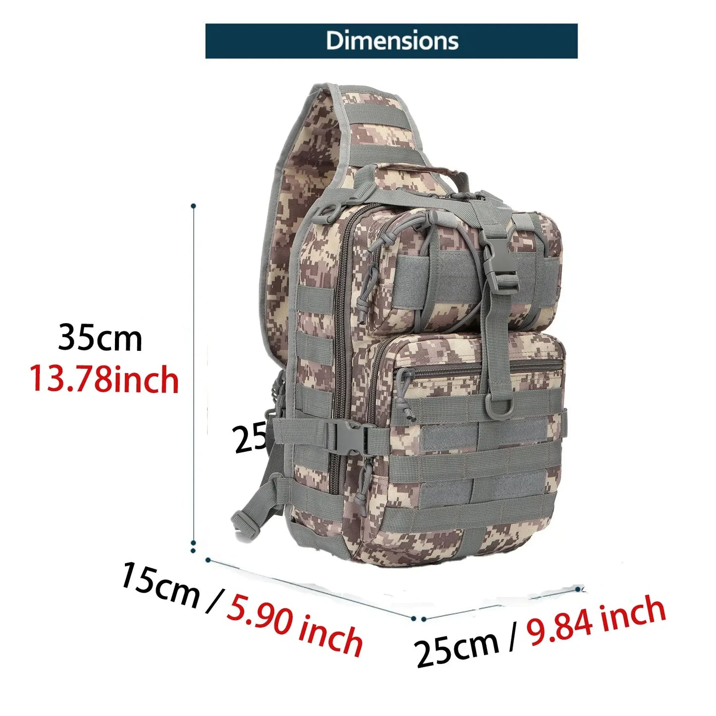 Tactical Assault Pack Sling Backpack