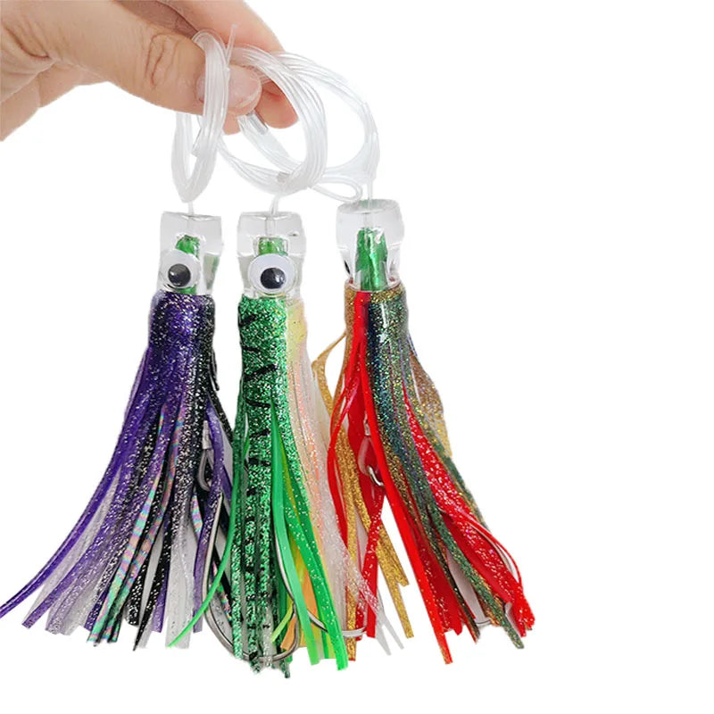 6PCS/bag Trolling Skirts 16cm 80 LBS Line