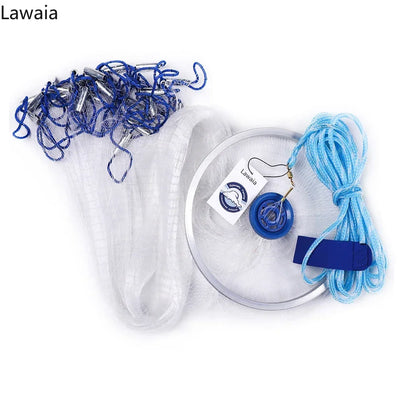 Lawaia Cast Net | Monofilament Nylon | Aluminium Ring with Iron Weights | 1.8m–7.2m Cast Net